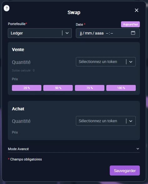Swap crypto