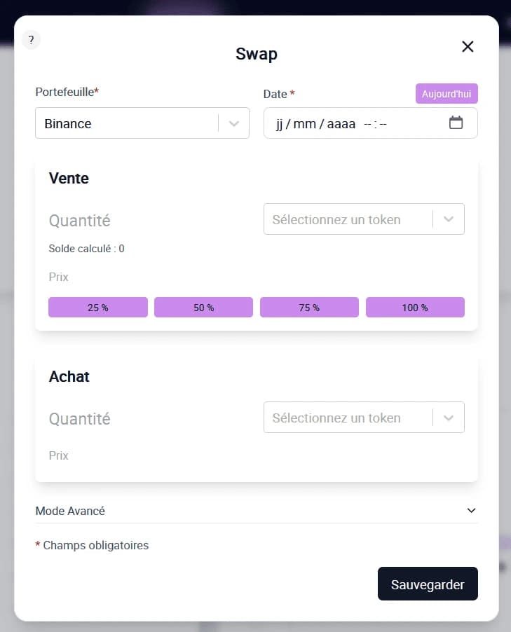 Swap crypto