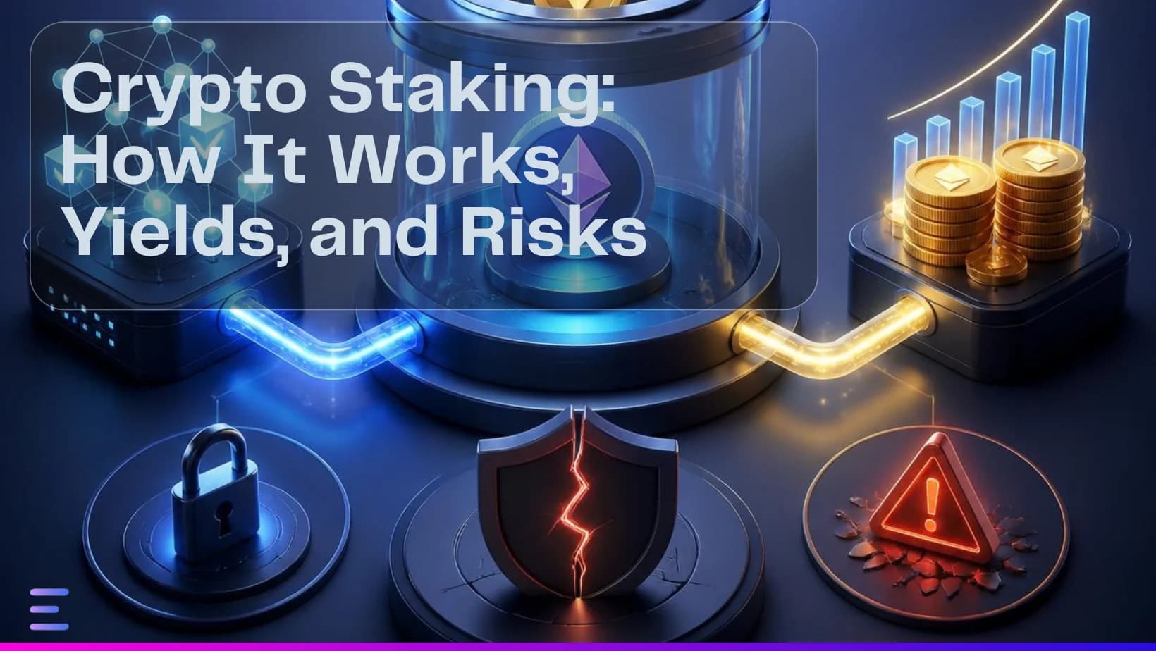 Image de couverture : Crypto Staking: How It Works, Yields, and Risks - Article Exceefy