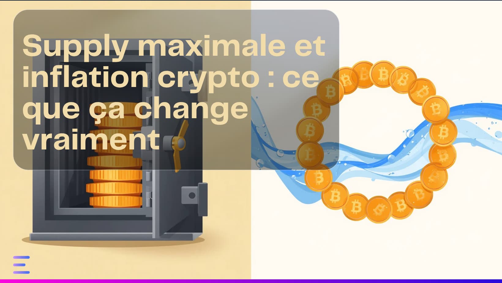 Image de couverture : Supply maximale et inflation crypto : ce que ça change vraiment - Article Exceefy