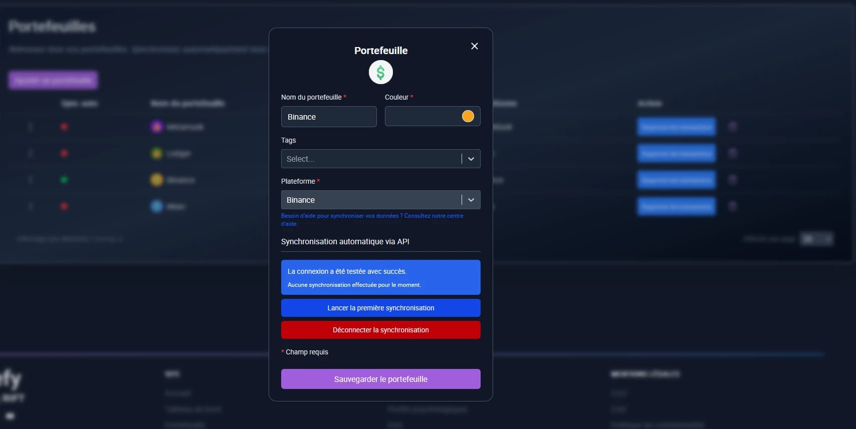 Connect your exchanges in 2 minutes