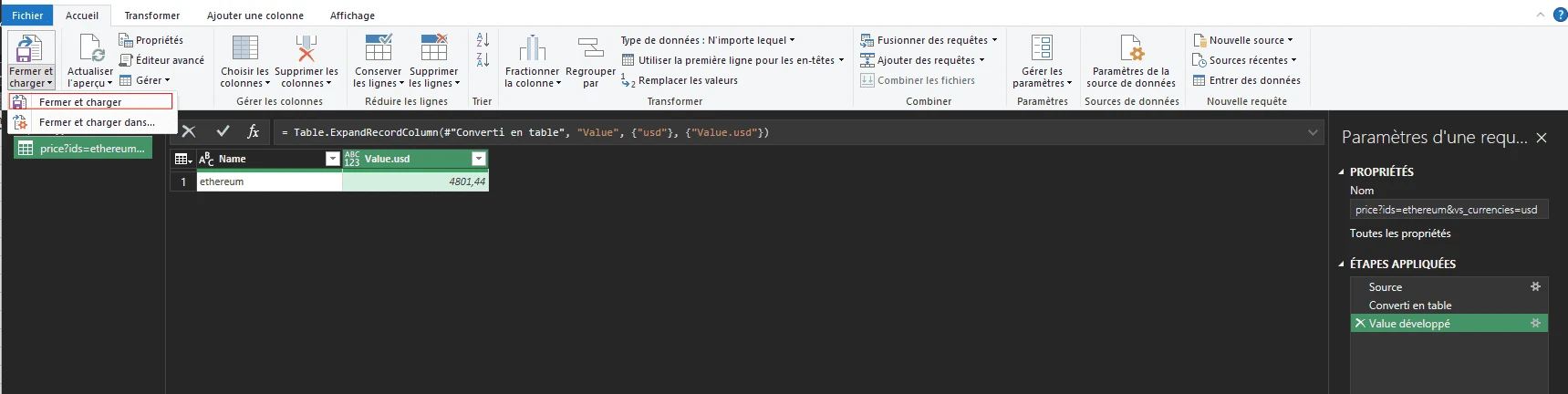 Pour Charger vos prix propres